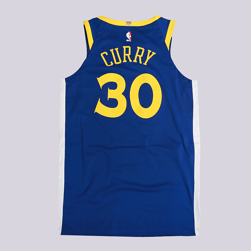 мужская синяя майка Nike Stephen Curry Icon Edition Authentic Golden State Warriors NBA Connected Jersey 863022-495 - цена, описание, фото 4